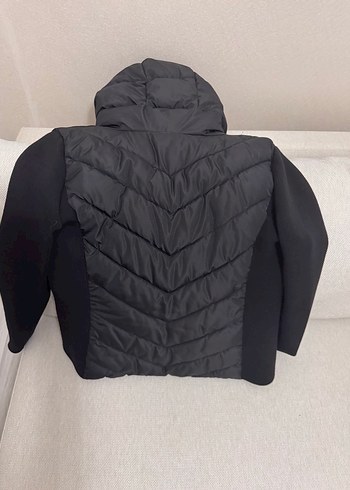 m Beden siyah Renk Siyah Fermuarlı Kadın Mont, Yüksek Yaka, Midi Boy