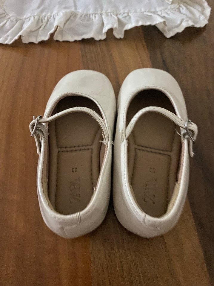 Krem Kız Çocuk Tokalı Babet - Görsel 3