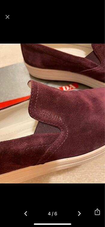 36 Beden bordo Renk Prada Ayakkabı Loafer