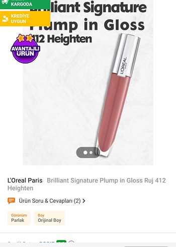 L'Oréal Paris Brilliant Signature Plump in Gloss 412 - Görsel 2