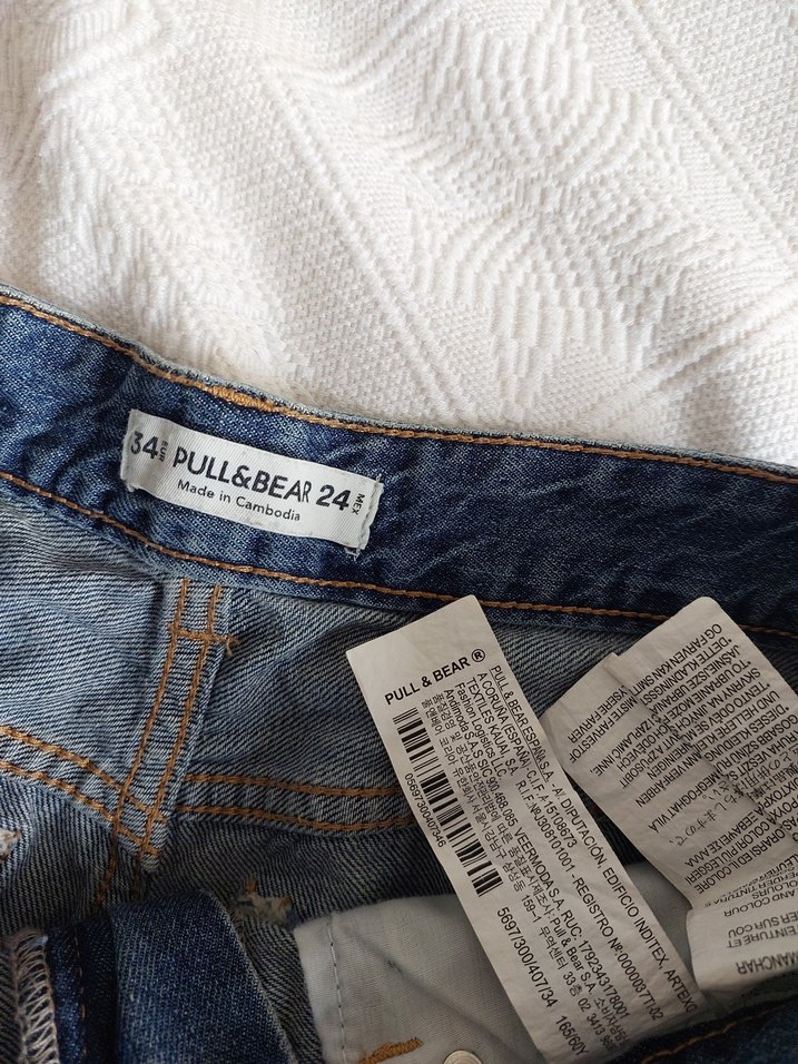 Kadın Mavi Kot Mini Şort - Görsel 4