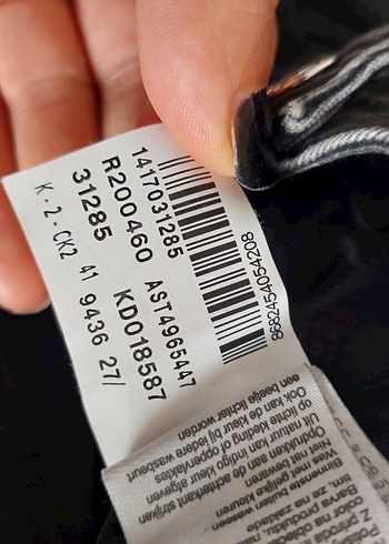 Gri Kadın Kot Mini Şort - Görsel 6