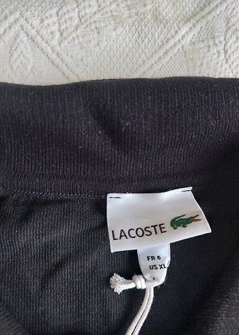 Lacoste Siyah Triko Polo Tişört - Görsel 9