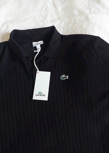 Lacoste Siyah Triko Polo Tişört - Görsel 2