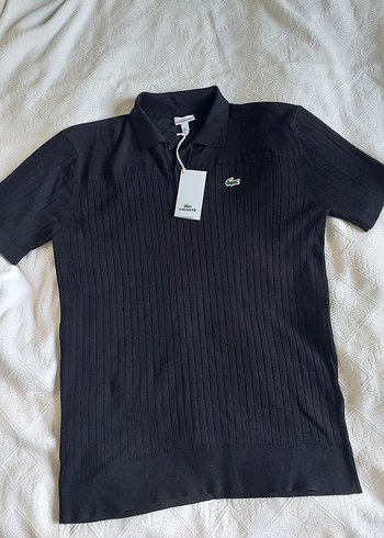 Lacoste Siyah Triko Polo Tişört - Görsel 8