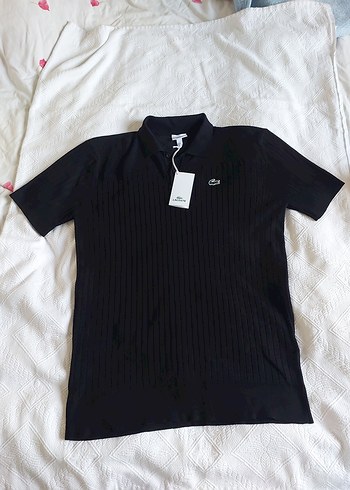 Lacoste Siyah Triko Polo Tişört - Görsel 3