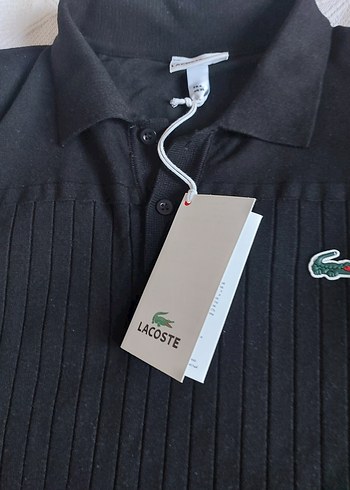 Lacoste Siyah Triko Polo Tişört - Görsel 4