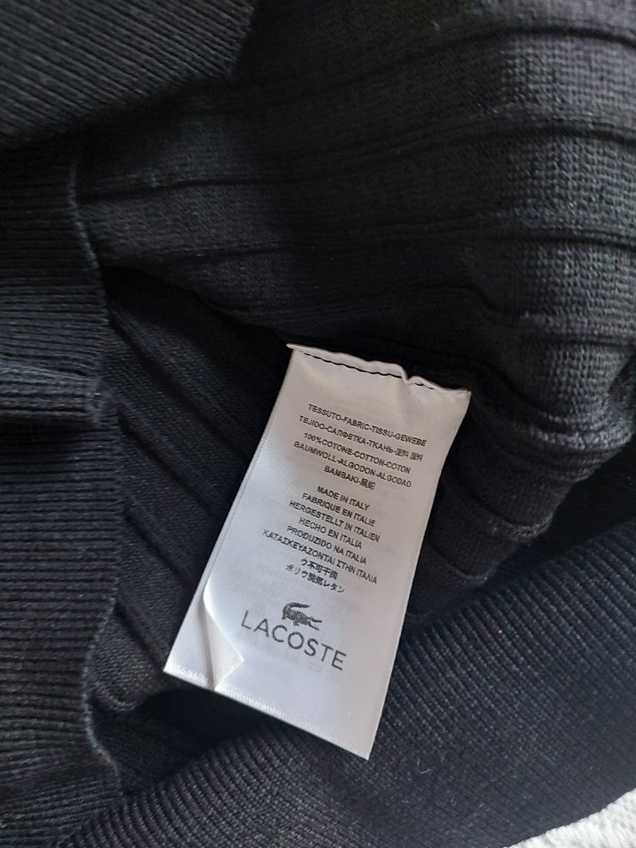 Lacoste Siyah Triko Polo Tişört - Görsel 5