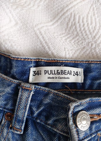 Kadın Mavi Yırtık Kot Şort Mini Boy - Görsel 3