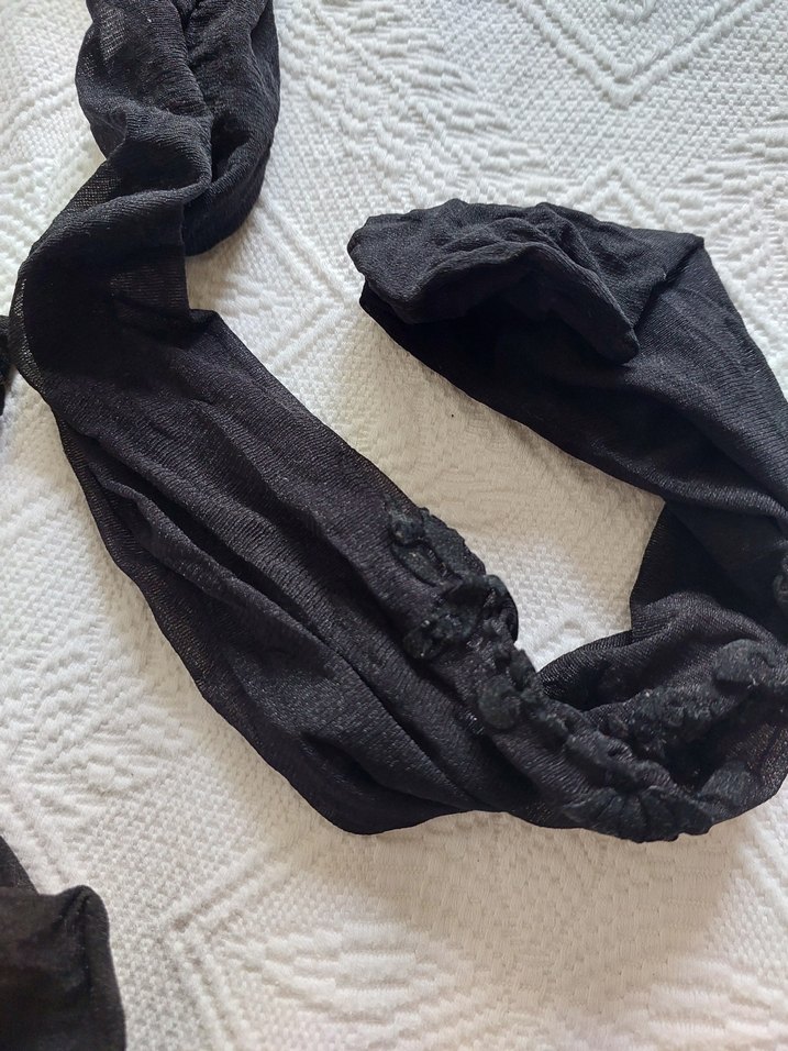 Dantel Detaylı Siyah Gotik Kadın Eldiveni - Görsel 3