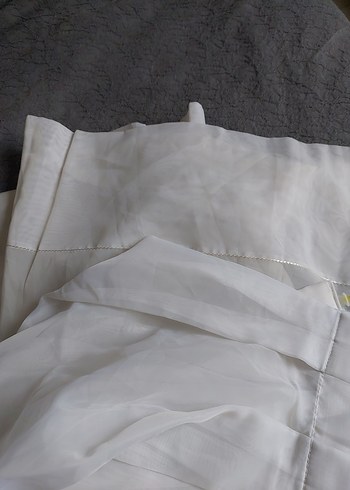 Bohem Tarz Beyaz Düz Tül Perde - Görsel 3