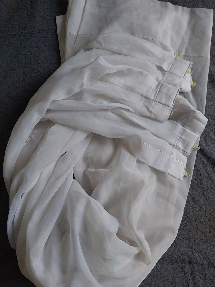 Bohem Tarz Beyaz Düz Tül Perde - Görsel 4