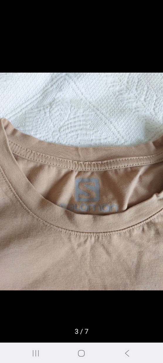 Bej Keten Erkek Tişört - Görsel 4