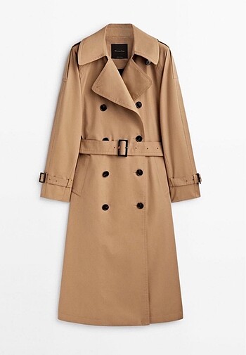 xs Beden Massimo dutti kemerli hacimli trençkot kaban