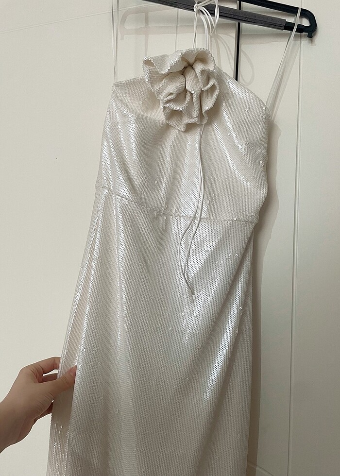 Mango selection pullu çıkarılabilir çiçek elbise - Görsel 4