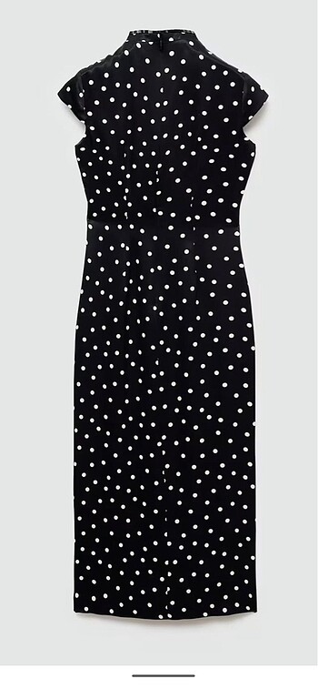 Mango CAPSULE stoksuz puantiyeli elbise - Görsel 4