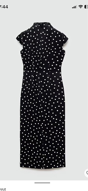 Mango Capsule Stoksuz puantiyeli elbise - Görsel 6