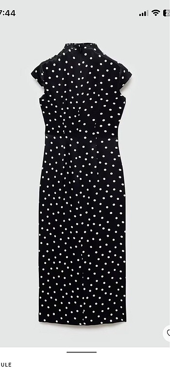 Mango CAPSULE stoksuz puantiye elbise - Görsel 6