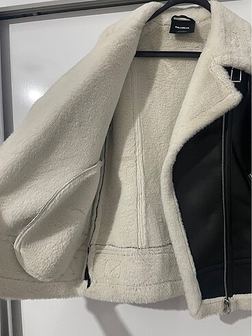 Pull and Bear Pull & Bear Kürklü Deri Ceket