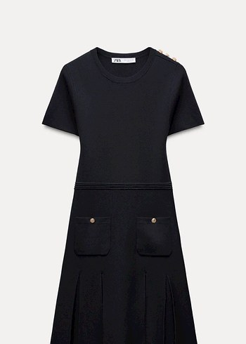 Zara Pilili Triko Elbise - Görsel 2