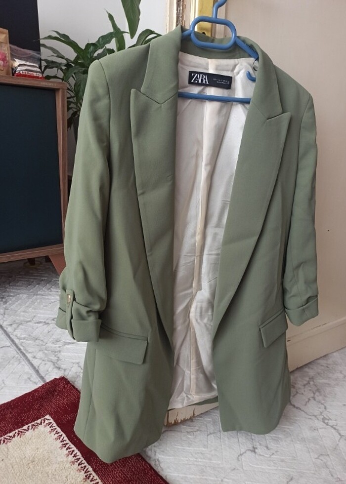 Zara Kıvrık Kollu Blazer Ceket - Görsel 2