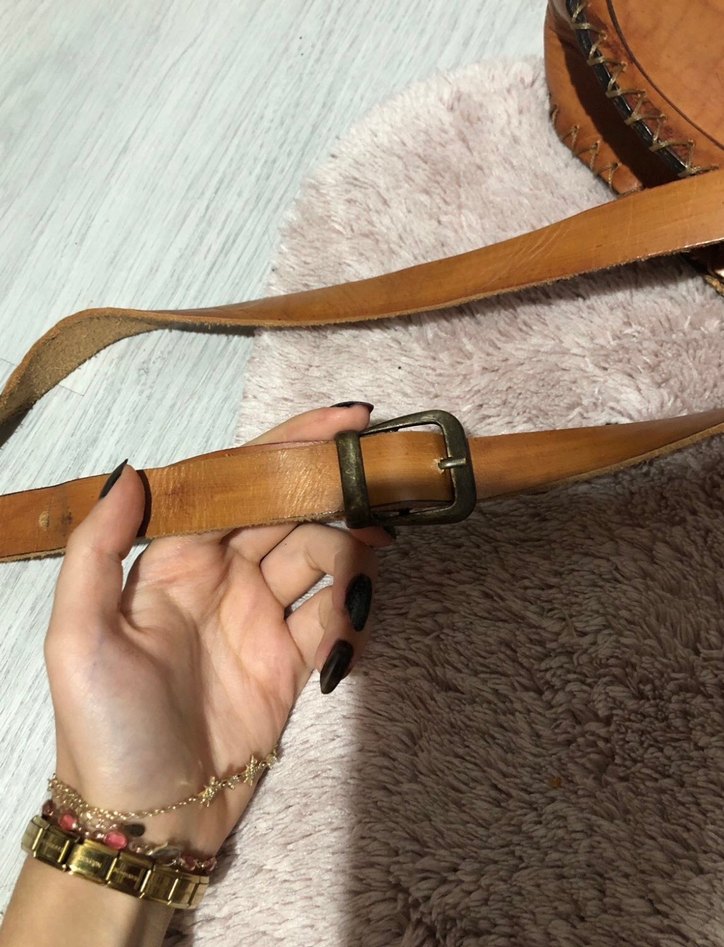 Vintage Deri Kadın Çanta - Görsel 2