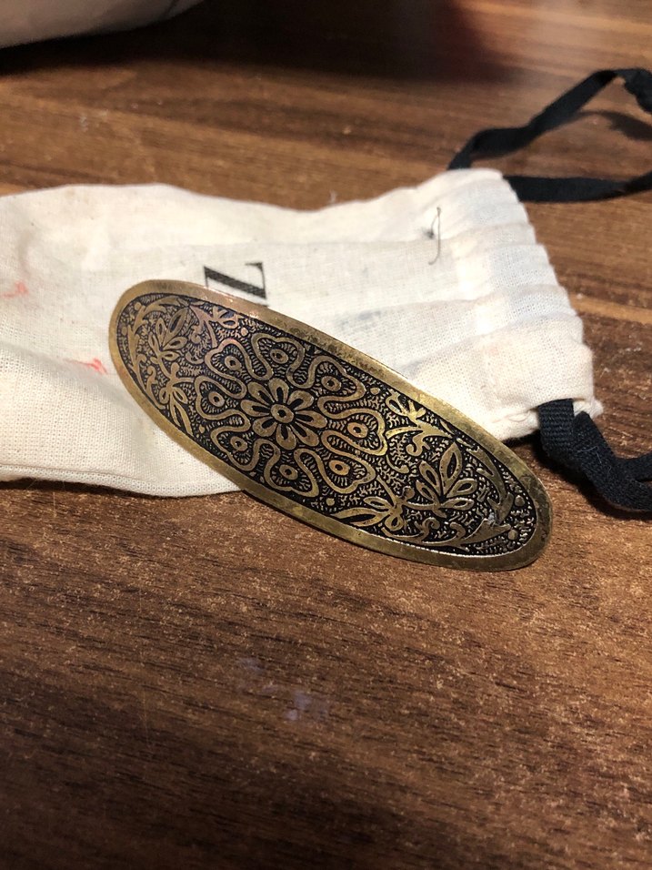 Vintage Desenli Toka - Görsel 2