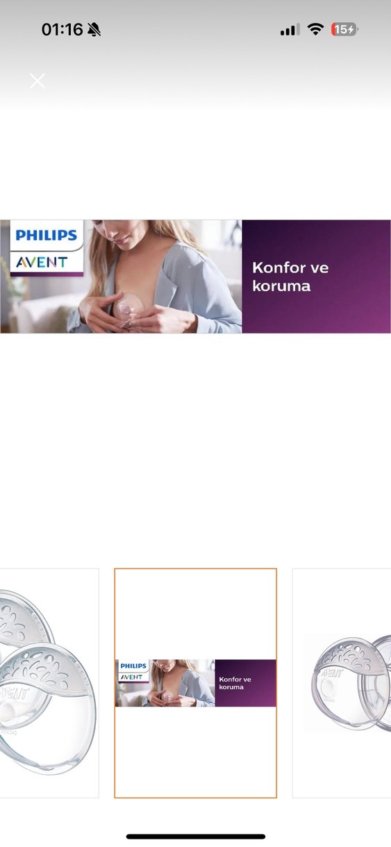 Philips Avent Göğüs Pedi Beyaz Gri - Görsel 2