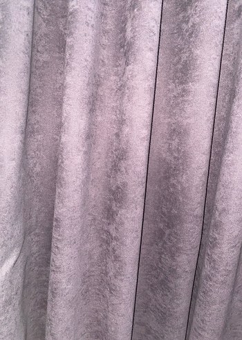 Soyut desenli mor gri perde - Görsel 2