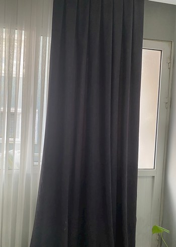 Soyut desenli mor gri perde - Görsel 4