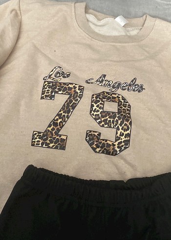 Kızlar için Loose Fit Baskılı Sweatshirt ve Eşofman - Görsel 2