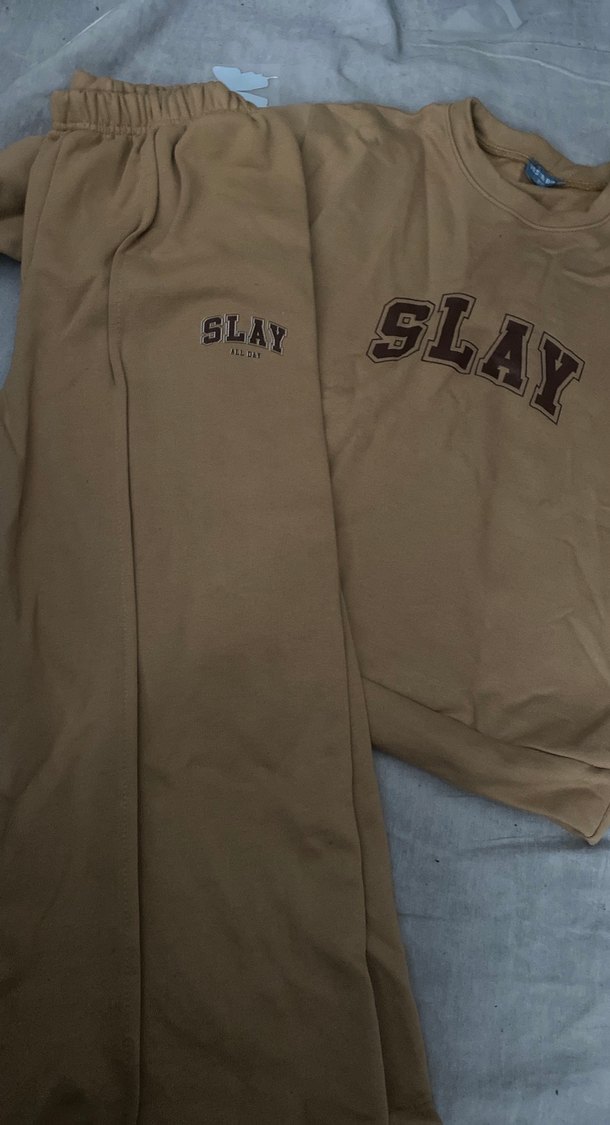 Kızlar için Kahverengi Deri Eşofman Takımı - Görsel 3