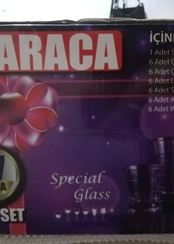 Karaca 37 Parça Cam Bardak Takımı - Hiç Kullanılmamış