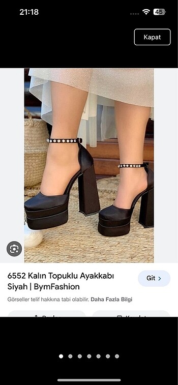 Yüksek topuklu ayakkabı