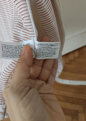 Beyaz Pilili Keten Kolsuz Mini Yelek - Görsel 5