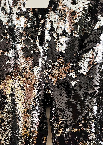 Kadın Parlak Payetli Dar Kesim Pantolon - Görsel 4