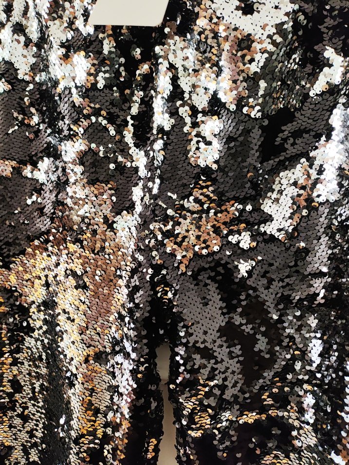 Kadın Parlak Payetli Dar Kesim Pantolon - Görsel 4