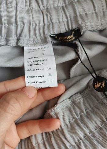 Gri Rahat Kesim Kadın Keten Pantolon - Görsel 5