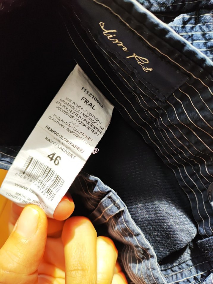 Gri Pilili Rahat Kesim Erkek Kot Pantolon - Görsel 4