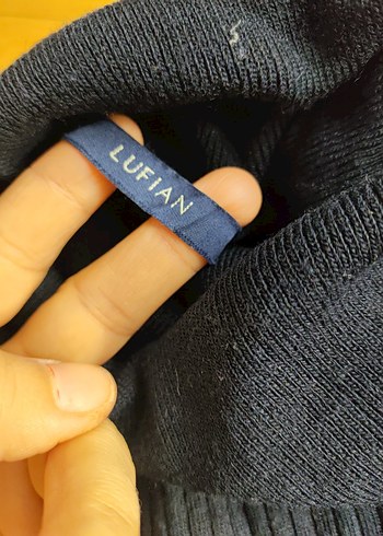 Kadın Siyah Fitilli Boğazlı Triko - Görsel 2