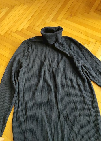 Kadın Siyah Fitilli Boğazlı Triko - Görsel 3