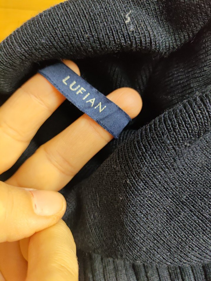 Kadın Siyah Fitilli Boğazlı Triko - Görsel 2