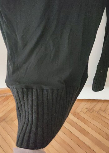 Siyah Yarım Boğazlı İnce Triko Kadın Kazak - Görsel 3