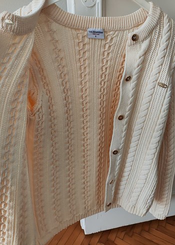 Bej Örgü Kadın Hırka - Görsel 6