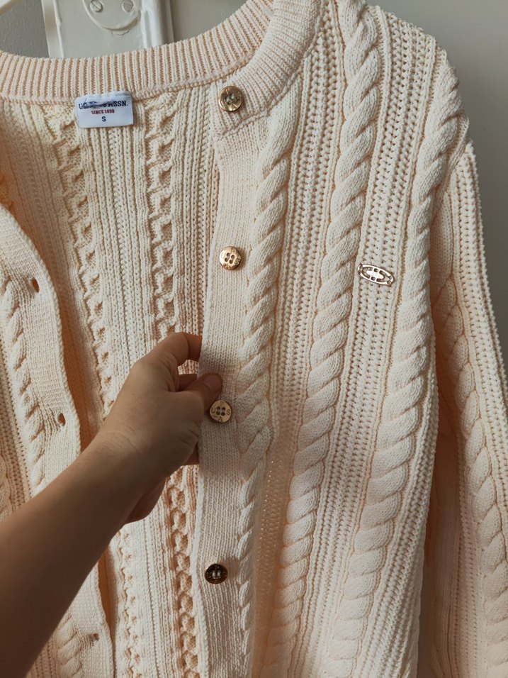 Bej Örgü Kadın Hırka - Görsel 2