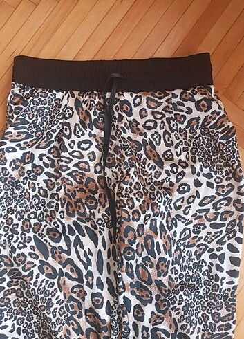 s Beden koton leopar pantolon