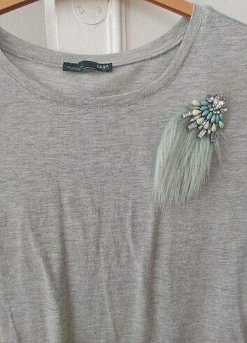 l Beden gri Renk zara tshirt