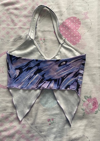 Sheinside kelebek desenli ve modelli shein crop top