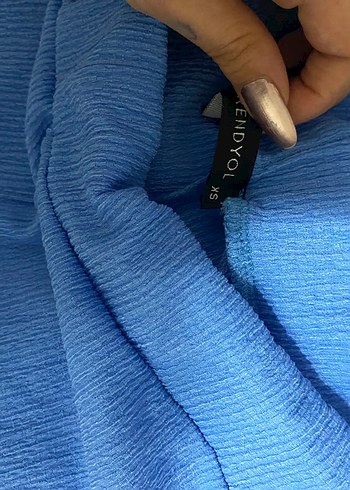 xs Beden mavi Renk Mavi Kadın Bluz ve Pantolon Takımı