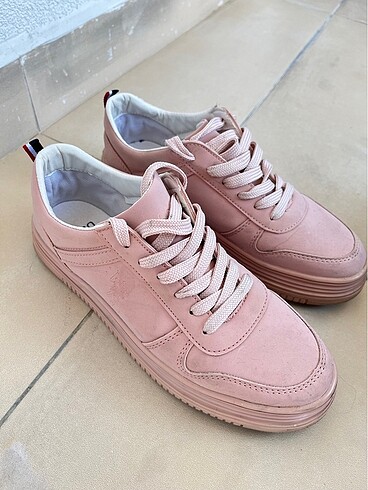 U.S Polo Assn. Uspa pembe kadın spor ayakkabı sneaker